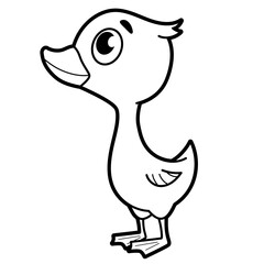 Coloring book or page for kids. Black and white vector illustration
