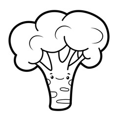 Coloring book or page for kids. Black and white vector illustration