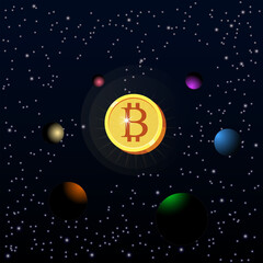 Bitcoin dominates the universe, planets, space obey the nature of algorithms