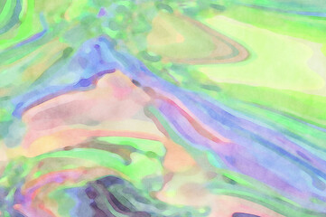 Soft watercolor wallpaper. Artistic painting with softly brushed colors. Pastel colors dabbed background. Painted abstract wall art.