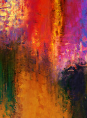 Fototapeta premium Modern art. Colorful contemporary artwork. Color strokes of paint. Brushstrokes on abstract background. Brush painting. Unique wall art.