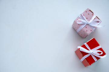 Surprise gift on white background