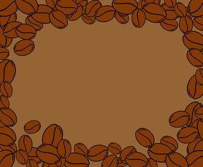 Blank coffee beans frame