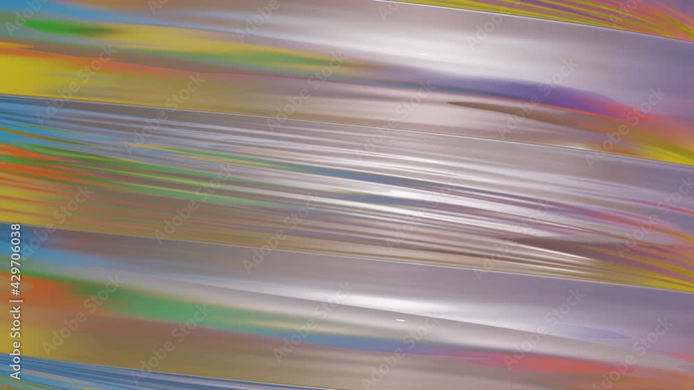 Poster abstract wave surface in silvery color. looped animated background. 3d render