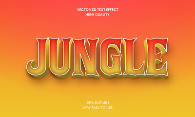 Jungle 3d Editable Text Style Effect Mockup Premium Vector
