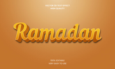 Ramadan 3d Editable Text Style Effect Mockup Premium Vector