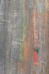 abstract faded multicolored background resulting from washing off paints from canvas, short focus. Not an art object, temporary effect.