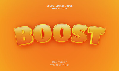 Boost 3d Editable Text Effect Styles Premium Vector