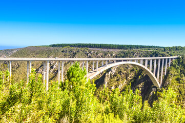 Bloukrans bunjee jumping bridge is an arch bridge located near N