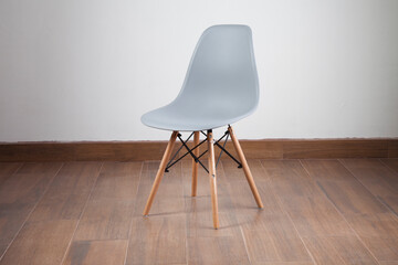 modern gray chair isolated on room