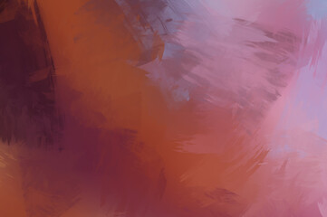 Abstract background of colorful brush strokes. Brushed vibrant wallpaper. Painted artistic creation. Unique and creative illustration.