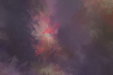 2D illustration of colorful brush strokes. Decorative texture painting. Vibrant paint pattern backdrop.