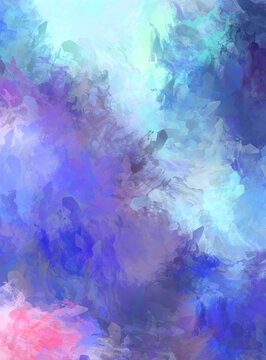 Painted composition with vibrant brush strokes. Textured colorful painting. Paint brushed wallpaper. © Hybrid Graphics