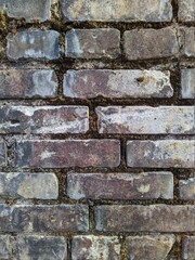 texture and background of old and gray dirty bricks wall