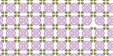美しい薄紫の花のパターンの背景イラスト
