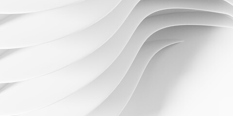 Obraz na płótnie Canvas Abstract white Architecture Background. 3d render. Modern Geometric Wallpaper. Futuristic Technology Design