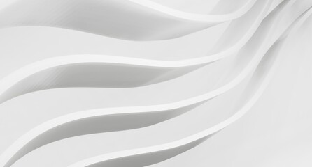 Obraz na płótnie Canvas Abstract white Architecture Background. 3d render. Modern Geometric Wallpaper. Futuristic Technology Design