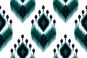 Ikat ethnic Aztec African American textile fabric geometric texture pattern pattern seamless design vector illustrations 