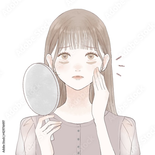 スキンケア 女性 血行不良 クマ Wall Mural Wallpaper Murals 優香 熊谷
