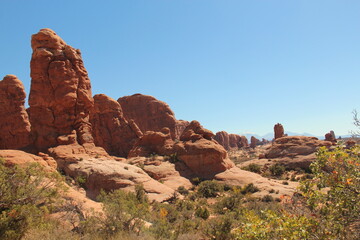 Fototapeta premium Tall hoodoos in Zion National Park, Utah