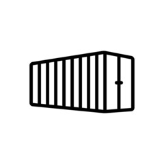 Black line icon for enclosed