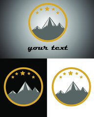 design vektor illustration logo mountain fit for  travel,  camp, adventure, etc