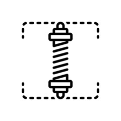 Black line icon for springs