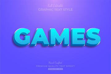 Games Cartoon Modern Editable Text Effect Font Style