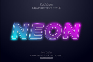 Neon Gradient Glow Editable Text Effect Font Style