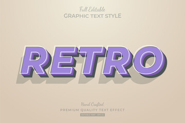 Retro Old Purple Editable Text Effect Font Style