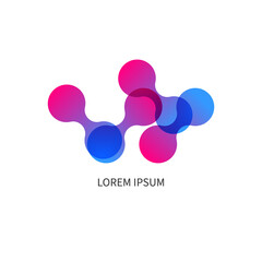 Technology abstract geometric symbol isolated on white background