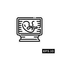Pregnant line Icon. Baby born Icon Vector Illustration Template For Web and Mobile