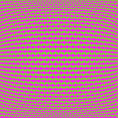 warped grid in green and fuchsia color, repeating pattern for decoration