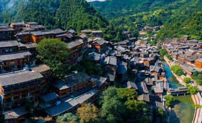 Qianhu Miao village in Xijiang, Qiandongnan, Guizhou Province, China