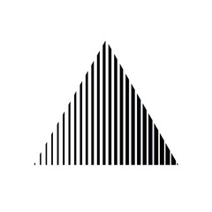 texture of lines in black color that form a triangle, editable vector