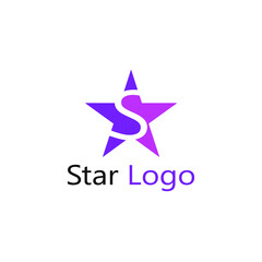 Obraz premium abstract logo letter S inside star symbol