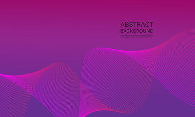 Abstract banner vector template. Minimal background with wavy lines for facebook cover. vector illustration
