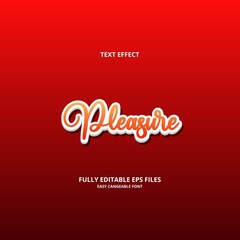 Editable text effect pleasure title style