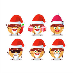Santa Claus emoticons with takoyaki cartoon character
