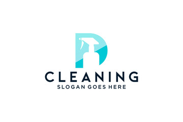 Letter D for cleaning clean service Maintenance for car detailing, homes logo icon vector template.