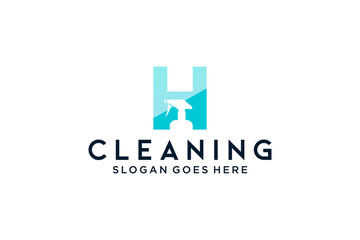Letter H for cleaning clean service Maintenance for car detailing, homes logo icon vector template.