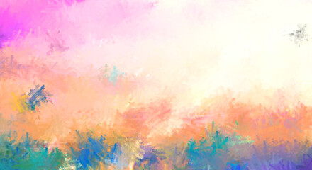 Brushed Painted Abstract Background. Brush stroked painting. Artistic vibrant and colorful wallpaper.