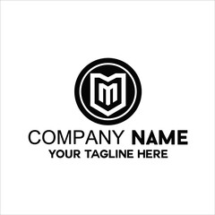 letter m logo vector