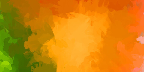 Vibrant paint pattern backdrop. 2D illustration of colorful brush strokes. Decorative texture painting. Painted background.