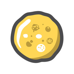 Pizza Fast Food Vector icon Cartoon illustration