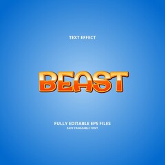 Editable text effect beast title style