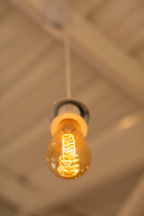 Vintage light bulbs used in coffee shops.