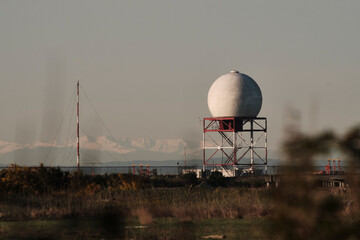 water tower in the mountains