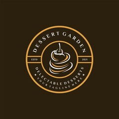 Bakery and Dessert Logo, Sign, Template, Emblem, Flat Vector Design
