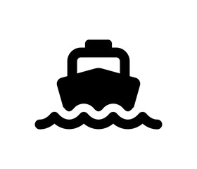 Ferry boat transportation icon
